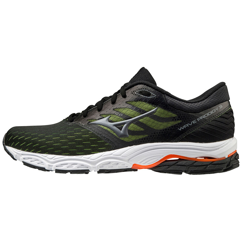 Panske Bezecke Topanky Mizuno Wave Prodigy 3 Čierne/Siva/Oranžové Vypredaj QFRU56124
